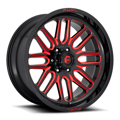 Aluminum Wheels 20X9 Ignite D663 6 On 135 Gloss Black Red Tinted Clear 87.1 Bore 19 Offset Fuel Off Road Wheels