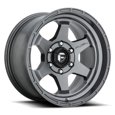 Aluminum Wheels 20X9 Shok D665 6 On 139.7 Matte Anthracite Gray 106.1 Bore 19 Offset Fuel Off Road Wheels