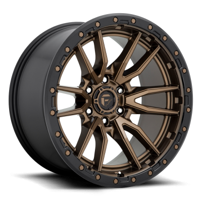 Aluminum Wheels 22X12 Rebel D681 6 On 135 Matte Bronze Black Bead Ring 87.1 Bore -44 Offset Fuel Off Road Wheels