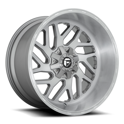 Aluminum Wheels 22X10 Triton Platinum D715 8 On 170 Brush Gunmetal Gray/Clear Tint 125.1 Bore -18 Offset Mesh Spoke Fuel Off Road Wheels