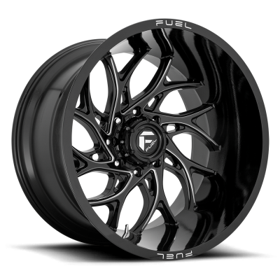 Aluminum Wheels 20X10 Runner D741 5 On 139.7 Gloss Black Milled 78 Bore -18 Offset Fuel Off Road Wheels