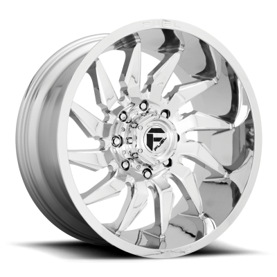 Aluminum Wheels 24X12 Saber D743 8 On 165.1 Chrome 125.2 Bore -44 Offset Fuel Off Road Wheels