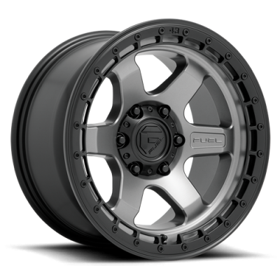 Aluminum Wheels 18X9 Block D752 6 On 120 Gunmetal Gray/Black Ring 67.06 Bore 20 Offset 6 Spoke Fuel Off Road Wheels