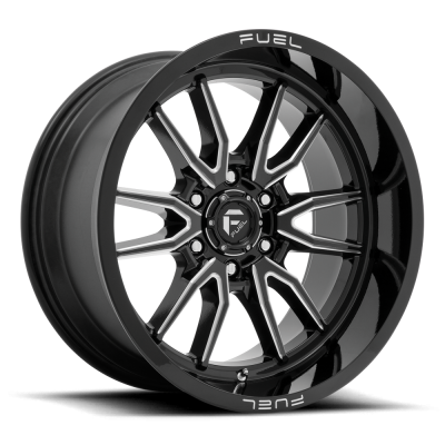 Aluminum Wheels 20X9 Clash 6 D761 6 On 135 Gloss Black Milled 87.1 Bore 1 Offset Multi Spoke Fuel Off Road Wheels