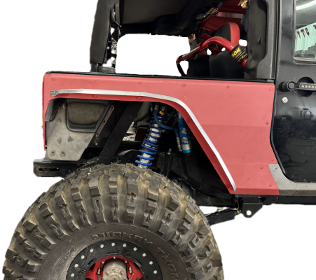 07-18 Jeep Wrangler 2 Door JK Ultimate Stretched Comp Cut Corner Armor Steel Excessive Industries