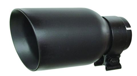 Black Powder Coated Stainless Steel Exhaust Tip Textured Black 2007-2017 Jeep Wrangler Go Rhino