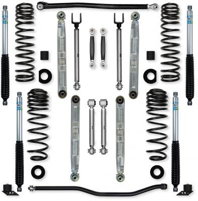 2.5 Inch X-Factor Pro Elite No Limits Mid-Arm Suspension System for Jeep Wrangler JLU 392 Models With Bilstein Shocks Rock Krawler