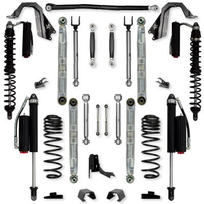 3.0 Inch X-Factor Pro Elite Coilover No Limits Mid-Arm Suspension System for Jeep Gladiator JT Gas Models Comp System Stage 2 Rock Krawler