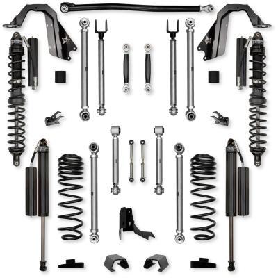 3.0 Inch X-Factor PRO Coilover No Limits Mid-Arm Suspension System for Jeep Gladiator JT Gas Models Comp Stage 1 Rock Krawler