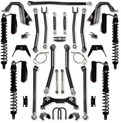 4.5 Inch Pro X Coilover No Limits Mid-Arm System for Jeep Gladiator JT Gas Models Trail Runner System Stage 2 Rock Krawler