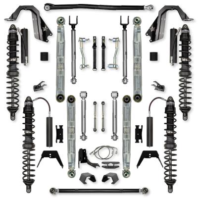 4.5 Inch X-Factor Pro Elite Coilover Mid-Arm Suspension System for Jeep Gladiator JT Gas Models Trail Runner System Stage 1 Rock Krawler