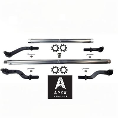Heavy Duty Polished Aluminum Tie Rod and Drag Link Axle Swap Kit Ultimate Dana 60 68.5 Inch Jeep JK 2.5T for Axle Upgrade Options Only Apex Chassis