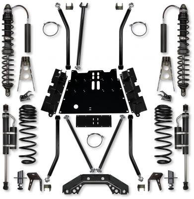 4.5 Inch X-Factor X2 Flat-Belly 4 Inch Stretch Coilover Long-Arm Suspension System For Jeep Wrangler LJ Rock Krawler