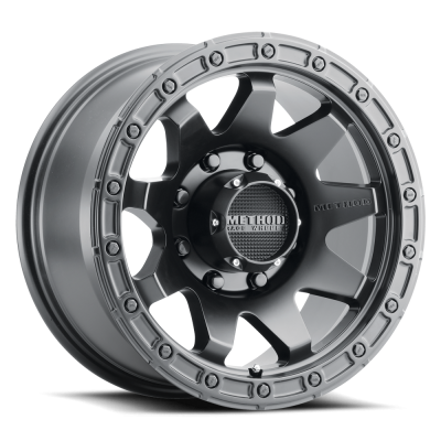 Aluminum Wheels 17x9 MR317 Bolt Pattern 8 On 165.1 Offset -12 Lip Size 1.57 Matte Black MB Method