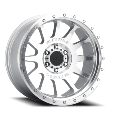 Aluminum Wheels 20x10 NV MR605 Bolt Pattern 6 On 139.7 Offset -24 Lip Size 2.83 Machined Silver SL Clear Coat Method