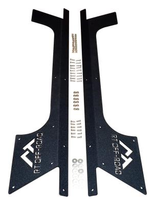 Rocker Panel Guard 2007-2018 JK Wrangler Black Textured w/Left and Right Panels w/Hardware Requires Drilling RT Off Road