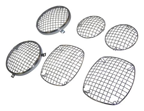 1981-1986 CJ-8 Headlamp/Tail Lamp/Turn Signal Guards Chrome RT Off Road