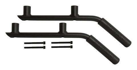 Black Powder Coated Steel Rear Grab Handle Set for 07-18 Jeep JK Wrangler RT Off Road