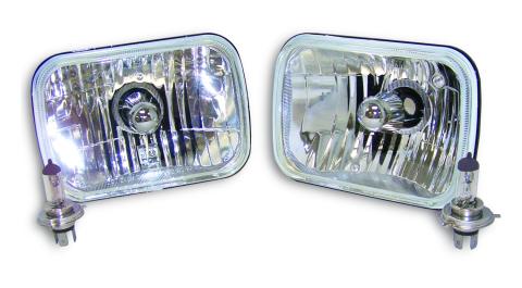 Rectangular Halogen Light Conversion Kit for 79-01 Jeep SJ, MJ, XJ, YJ, J-Series RT Off Road