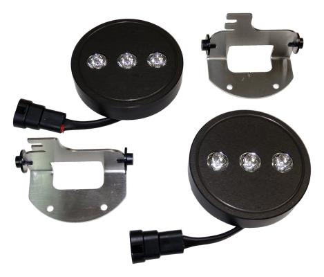 LED Fog Lamp Kit with H10 Connector for 2007-2009 Jeep JK Wrangler Set of 2 RT Off Road