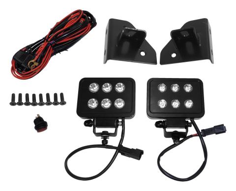 Off-Road Light 1987-1995 YJ Wrangler 2 Lamps/Windshield Light Mount/Wiring Harness/Windshield Mounted Lights/Relay/Switch/Hardware RT Off Road