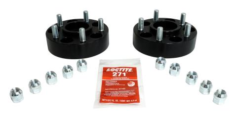 Wheel Spacer 2008-2012 KK Liberty 2 Wheel Spacers And 10 Nuts 1-1/2 Inch Wide 5 On 4.5 Inch Bolt Pattern Black Anodized RT Off Road