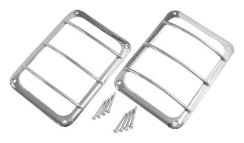 Tail Light Guard 2007-2018 JK Wrangler Stainless Steel w/2 Guards And Hardware RT Off Road