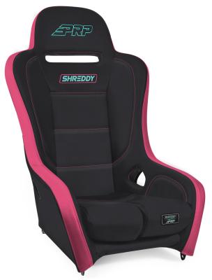 Shreddy Edition Podium Suspension Seat Black Pink and Teal PRP Seats