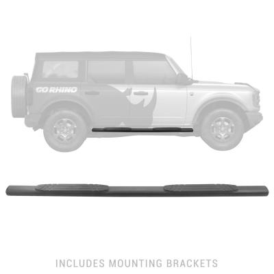 4 Inch 1000 Series Side Steps 73 Inch long Boards Only Textured Black 2018-2026 Jeep Wrangler JL 2021-2025 Ford Bronco Go Rhino