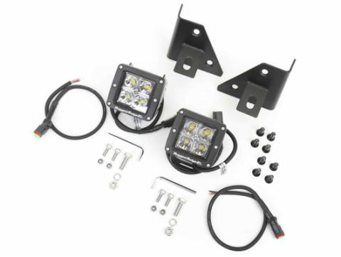 Light Kit Windshield Mounted Square Black 76-95 Jeep CJ/YJ Rugged Ridge