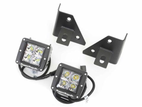 Light Kit Windshield Mounted Square Black 76-95 Jeep CJ/YJ Rugged Ridge