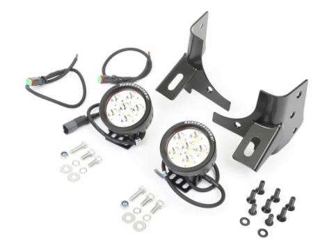 Light Kit Windshield Mounted Round Black 97-06 Wrangler TJ Rugged Ridge