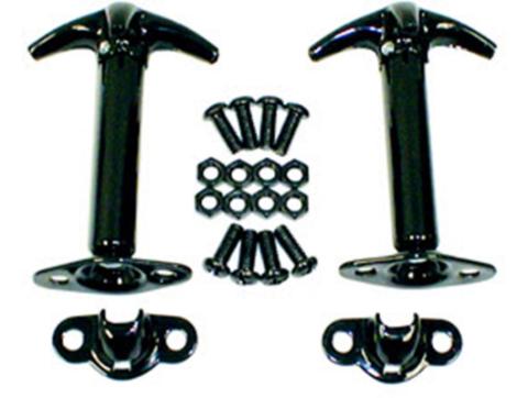 Hood Catch Kit Black 41-95 Jeep CJ/Wrangler YJ Rugged Ridge