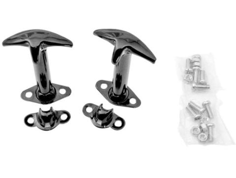 Hood Catch Kit Black 41-95 Jeep CJ/Wrangler YJ Rugged Ridge