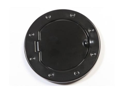 Gas Cap Door Non-Locking Black Stainless Steel 07-18 Jeep Wrangler JK Rugged Ridge