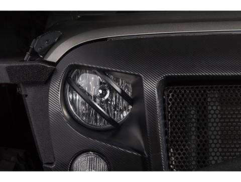Elite Euro Guard Kit Pivotal Headlight Black 07-18 Wrangler JK/JKU Rugged Ridge