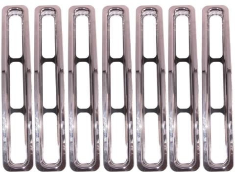 Grille Insert Kit Chrome 87-95 Jeep Wrangler YJ Rugged Ridge