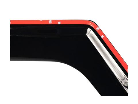 Window Visors Matte Black 18-Present Jeep Wrangler / 20-Present Gladiator Rugged Ridge