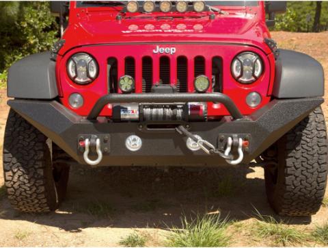 Spartan Bumper Front High Clearance Ends Overrider 07-18 JK Rugged Ridge