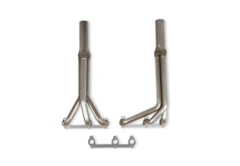 Upright Headers Gm 2.8/3.1/3.4L V6 Round Port Upright Headers 1-1/2 Inch Primary 20 Inch Long 27 Inch Tall 2-1/2 Inch X 10 Inch Collector 409SS Natural Finish FlowTech