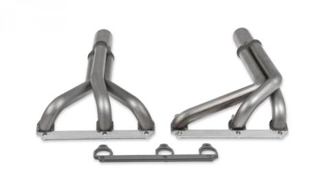 Upright Headers Gm 2.8/3.1/3.4L V6 D-Port Upright Headers 1-1/2 Inch Primary 20 Inch Long 27 Inch Tall 2-1/2 Inch X 10 Inch Collector 409SS Natural Finish FlowTech