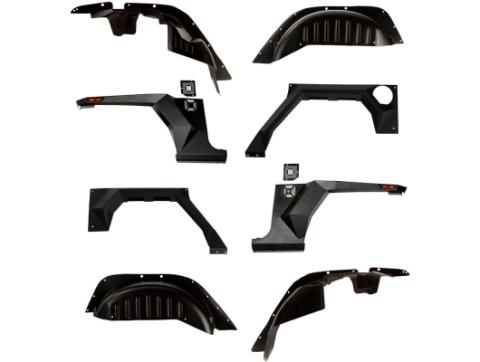XHD Armor Fender Kit Liner 07-18 Jeep Wrangler JKU 4 Door Rugged Ridge