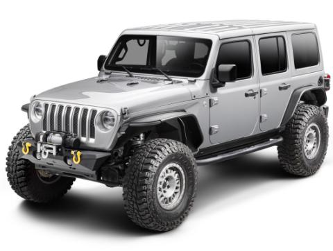 Inner Fender Liners Rear Aluminum Blk 18-Present Jeep Wrangler Jl Rugged Ridge