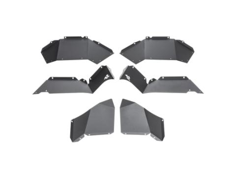 Inner Fender Liners Rear Aluminum Blk 18-Present Jeep Wrangler Jl Rugged Ridge