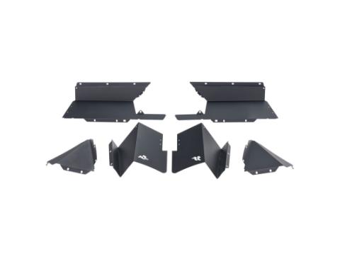 Inner Fender Liners Rear Aluminum Blk 20-Present Jeep Gladiator JT Rugged Ridge