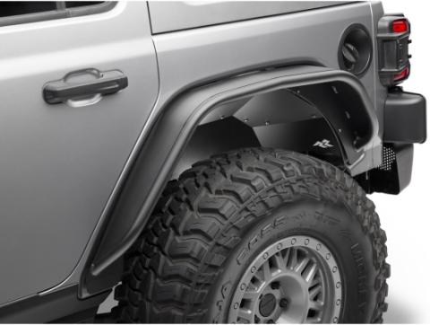 HD Steel Tube Fenders Rear Pair Black 18-Present Jeep Wrangler Jl Rugged Ridge