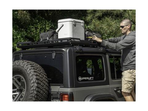 Roof Rack W/ Basket Ht Black Jeep Rugged Ridge