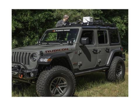Roof Rack W/ Basket Ht Black Jeep Rugged Ridge