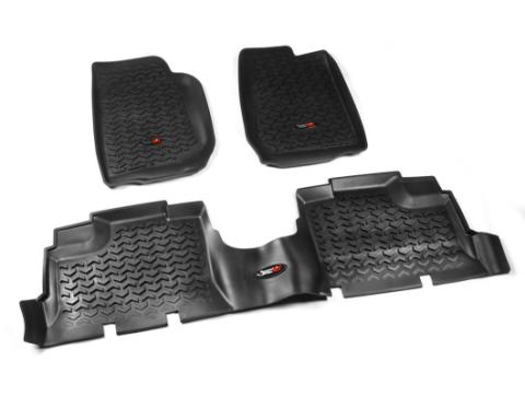 All Terrain Floor Liner Frt/Rr Black Jeep Rugged Ridge