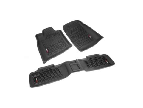 All Terrain Floor Liner Kit Black 07-18 Jeep Wrangler JK 4 Door Rugged Ridge